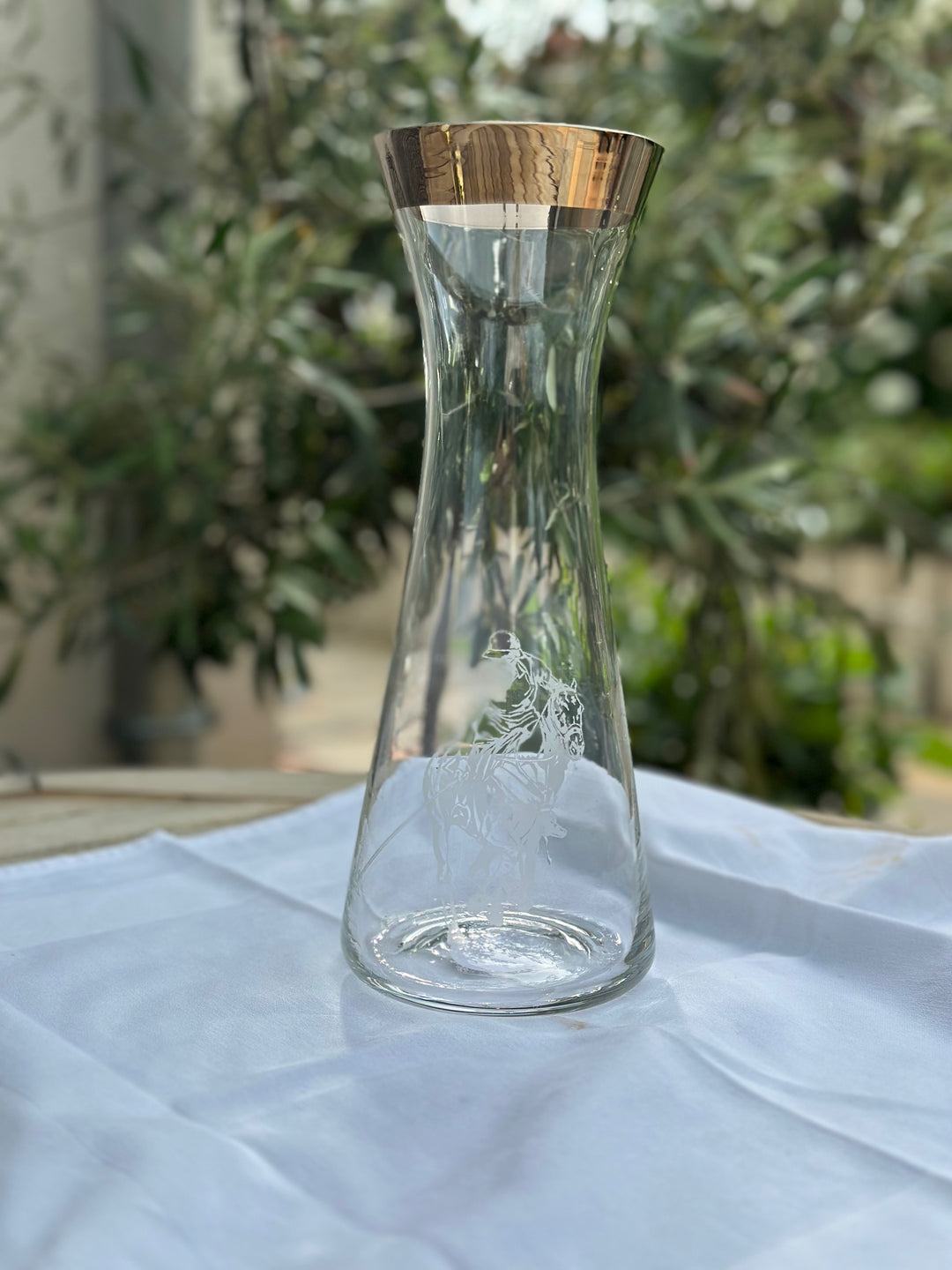 Karaffe mit Platinrand