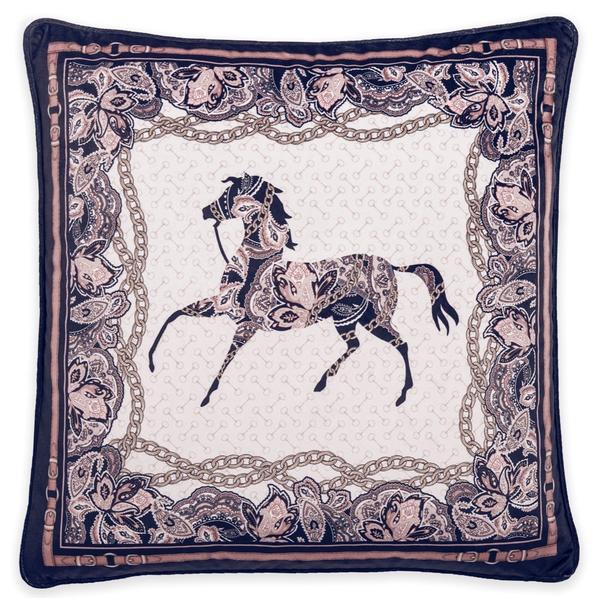 Velvet cushion Arabian horse