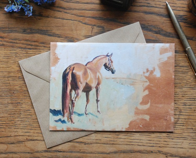 Grußkarte "Study of a Racehorse"