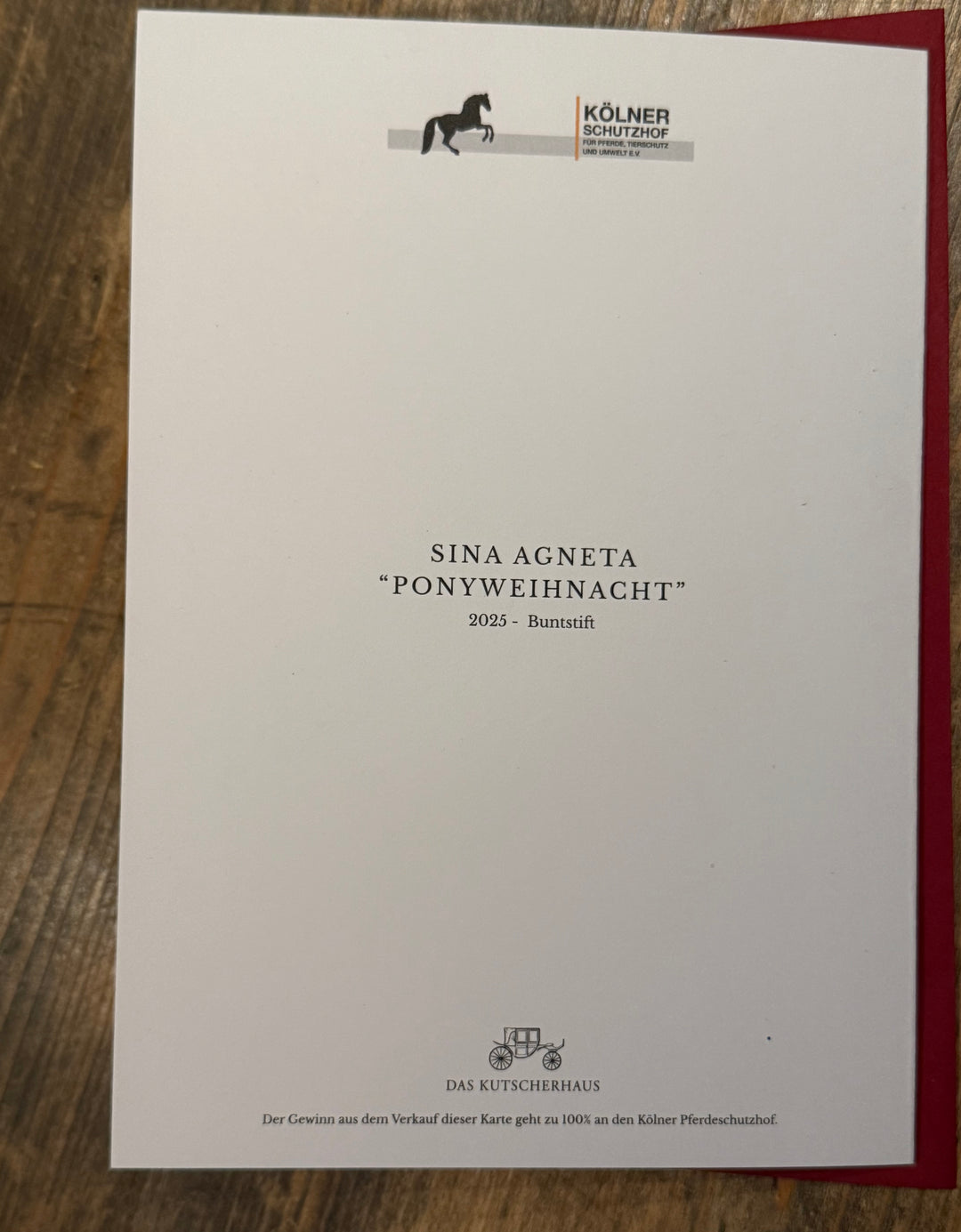 Weihnachtskarte "Ponyweihnacht" by Sina Agneta