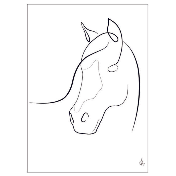 Kunstdruck Pferdekopf